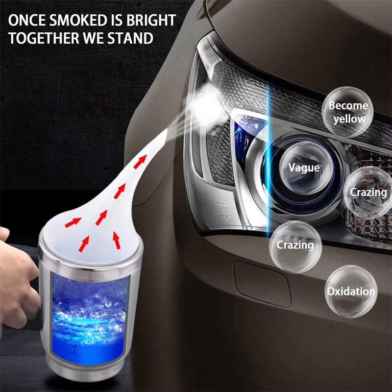 Headlight Restoration Kit with Heating Atomization Cup, Car Headlamp Polish Repair Tool, Electrical Heating Cup