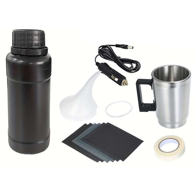 Headlight Restoration Kit with Heating Atomization Cup, Car Headlamp Polish Repair Tool, Electrical Heating Cup