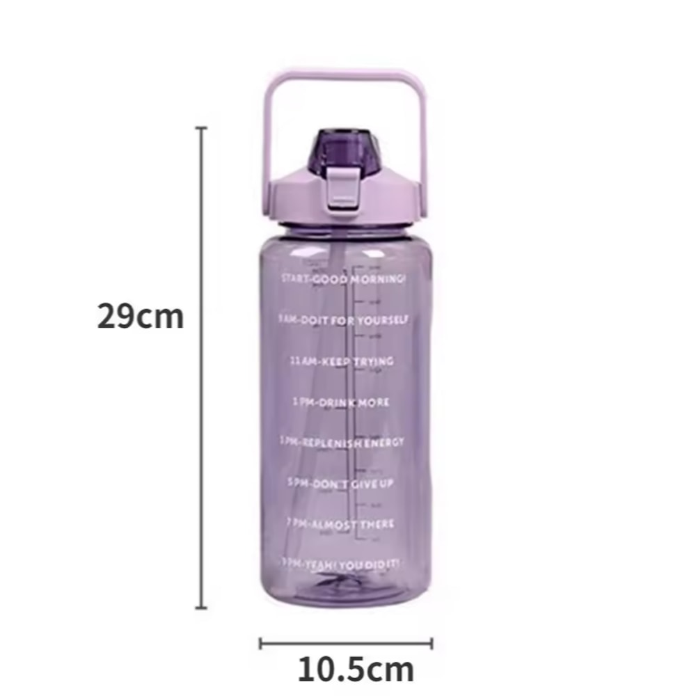 Straw Plastic Water Bottle Large Portable Travel Bottle Sports Fitness Cup High Value Big Fat Cup A 2