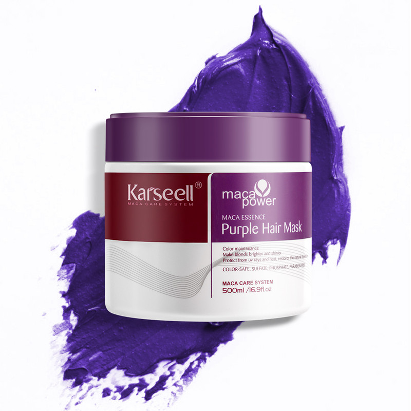 Karseell Purple Hair Mask Professional, Anti-Brass Hair Toner for Blonde, Silver, Gray & Highlighted Hair Treatment