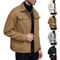 Men's Turtleneck Woolen Jacket, 2025 Autumn Winter New Style, Classic Version Pure Color, Casual Sports Business Jacket