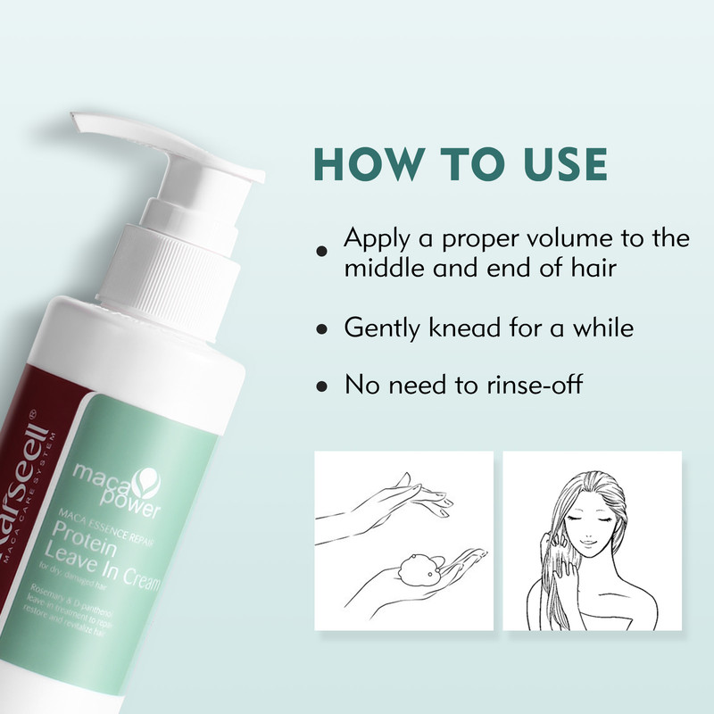 Organic Protein Cream, Leave In Conditioner, Hair Repair Treatment, Natural Essences Protein Cream for Nourishing Dry