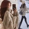 Womens Furry Jacket Lamb Short Coat Winter Warm Thickened Loose Fit Jacket For Ladies Autumn Winter 0