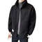 Men's Winter Coat, Fleece Lined Thickened Cotton Overcoat, Loose Fit Hooded Jacket for Warmth