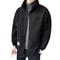 Men's Winter Coat, Fleece Lined Thickened Cotton Overcoat, Loose Fit Hooded Jacket for Warmth