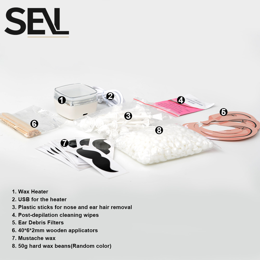 USB Wax Warmer, Depilatory Wax Heater Machine, Facial and Nose Waxing Kit for Men and Women, Includes Waxing Beans