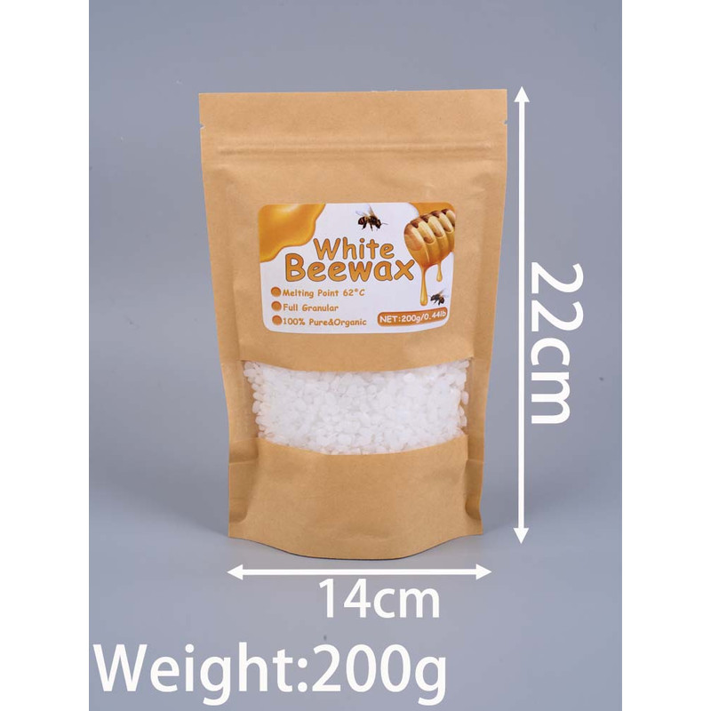 1LB Natural White Beeswax Granules, Pure Candle Making Supplies for DIY Scented Candles, Smokeless Wicks, Handmade Gift