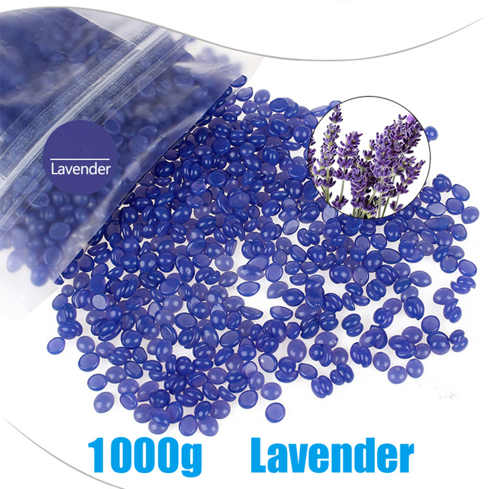 Professional Hard Wax Beans for Hair Removal, 1000g Bulk Bag, All Skin Types, Low Temperature Waxing Beads for Full Body