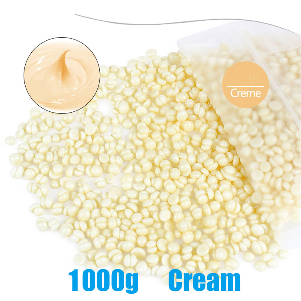 Professional Hard Wax Beans for Hair Removal, 1000g Bulk Bag, All Skin Types, Low Temperature Waxing Beads for Full Body