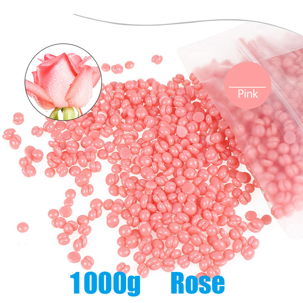 Professional Hard Wax Beans for Hair Removal, 1000g Bulk Bag, All Skin Types, Low Temperature Waxing Beads for Full Body