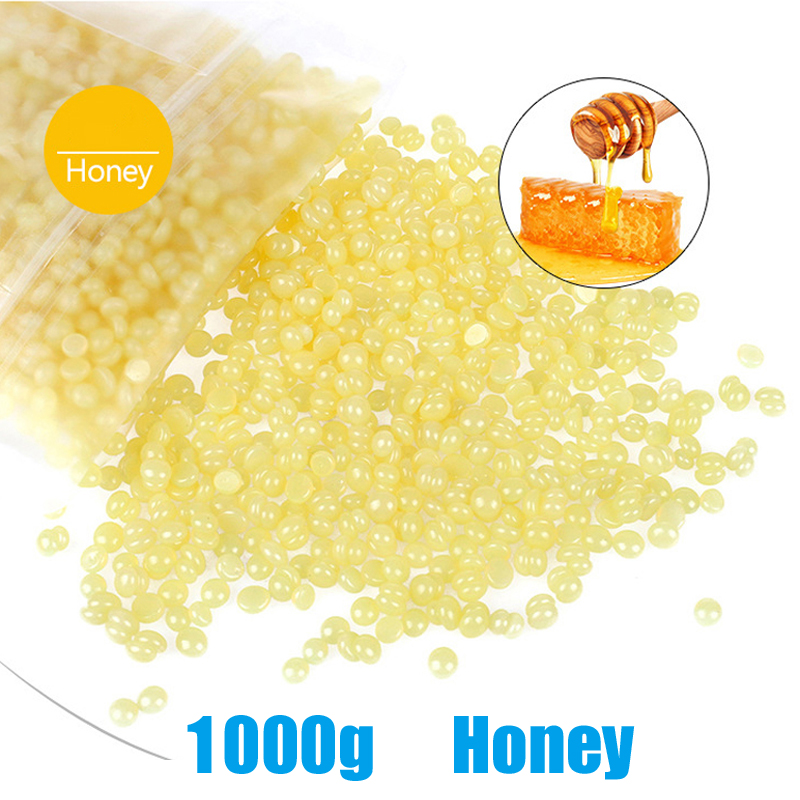 Professional Hard Wax Beans for Hair Removal, 1000g Bulk Bag, All Skin Types, Low Temperature Waxing Beads for Full Body