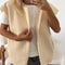 Elegant Women's Wool Vest, Korean Dongdaemun Double Sided Design, Hand Sewn V Neck Vest, Fashionable Outerwear Jacket