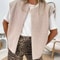 Elegant Women's Wool Vest, Korean Dongdaemun Double Sided Design, Hand Sewn V Neck Vest, Fashionable Outerwear Jacket