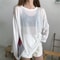Womens Sheer Tshirt Korean Loose Fit Long Sleeve Top Sun Proof Breathable Shirt For Summer Ulzzang 2