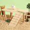 Hamster Wooden Ladder Platform Jumping Board Playground Small Pet Stairs Toy Hamster Climbing Toy F 0