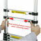DayPlus Telescoping Stainless Steel Folding Ladder Extendable Portable Loft Ladder Max Load 2