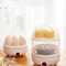 Double Layer Multifunctional Electric Egg Cooker Steamer for Boil Poach Steam Eggs Vegetables Compact Kitchen Breakfast