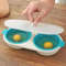 DoubleCup Egg Boiler Microwave Eggs Poacher Kitchen Gadget Hot Spring Egg Mold Clear Water Lotus Eg 0