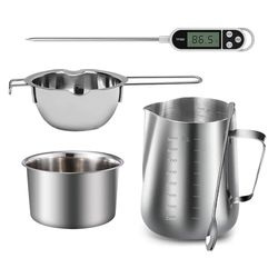 stainless steel candle making pouring pot double boiler wax melting pot diy candle making starter kit high quality tools