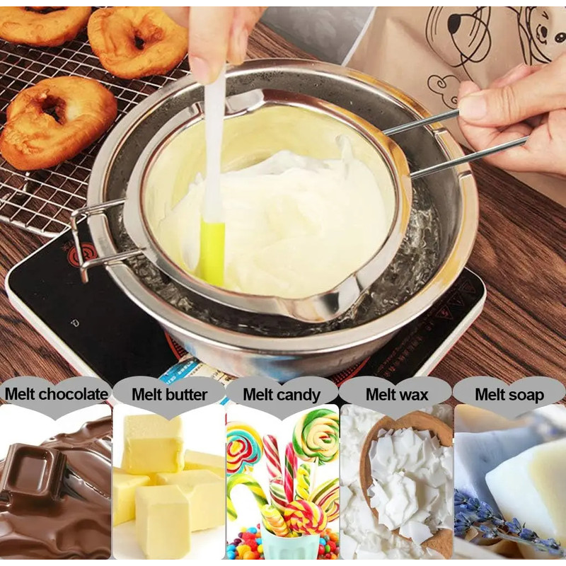 Stainless Steel Candle Making Pouring Pot Double Boiler Wax Melting Pot DIY Candle Making Starter K 3