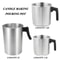 Candle Making Pouring Pot Double Boiler Wax Melting Pot Stainless Steel Pitcher with Heat-Resistant Handle for Homemade