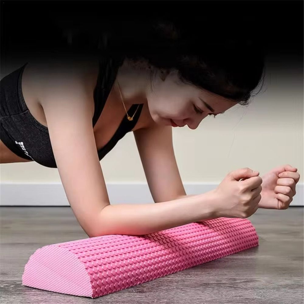 Half Round EVA Foam Roller for Yoga Pilates Fitness Massage Balance Blocks with Floating Point Texture