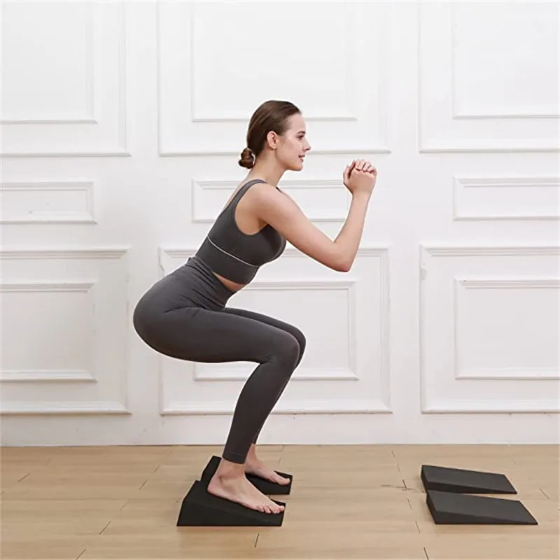 EVA Yoga Foam Wedge Slont Boards Stretch Block to Improve Lower Leg Strength, Stability Training & Fitness Tools
