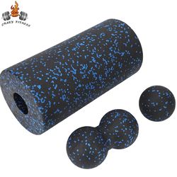 epp hollow yoga roller & peanut ball set, foam column for back pain relief, hip stretching, leg massage & deep tissue