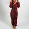 Cozy Womens Plush Romper Pajamas, Winter Flannel Sleepwear with Hat, Long Sleeve Zipper Homewear for Ultimate Warmth