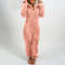 Cozy Womens Plush Romper Pajamas, Winter Flannel Sleepwear with Hat, Long Sleeve Zipper Homewear for Ultimate Warmth
