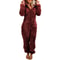 Cozy Womens Plush Romper Pajamas, Winter Flannel Sleepwear with Hat, Long Sleeve Zipper Homewear for Ultimate Warmth