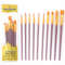 10Pcs Artist Paint Brush Set Multi Functional Nylon Hair Brushes For Watercolor Gouache Oil And Acr 6