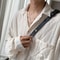 Men's Luxury Niche Shirt, Hollow Design Tweed Jacket, Trendy Loose Fit Long Sleeve Casual Vest