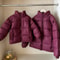 Family Matching Outfits, Waterproof Down Jacket, Thicken Warm Parkas for Boys and Girls, Solid Sheepskin Fabric