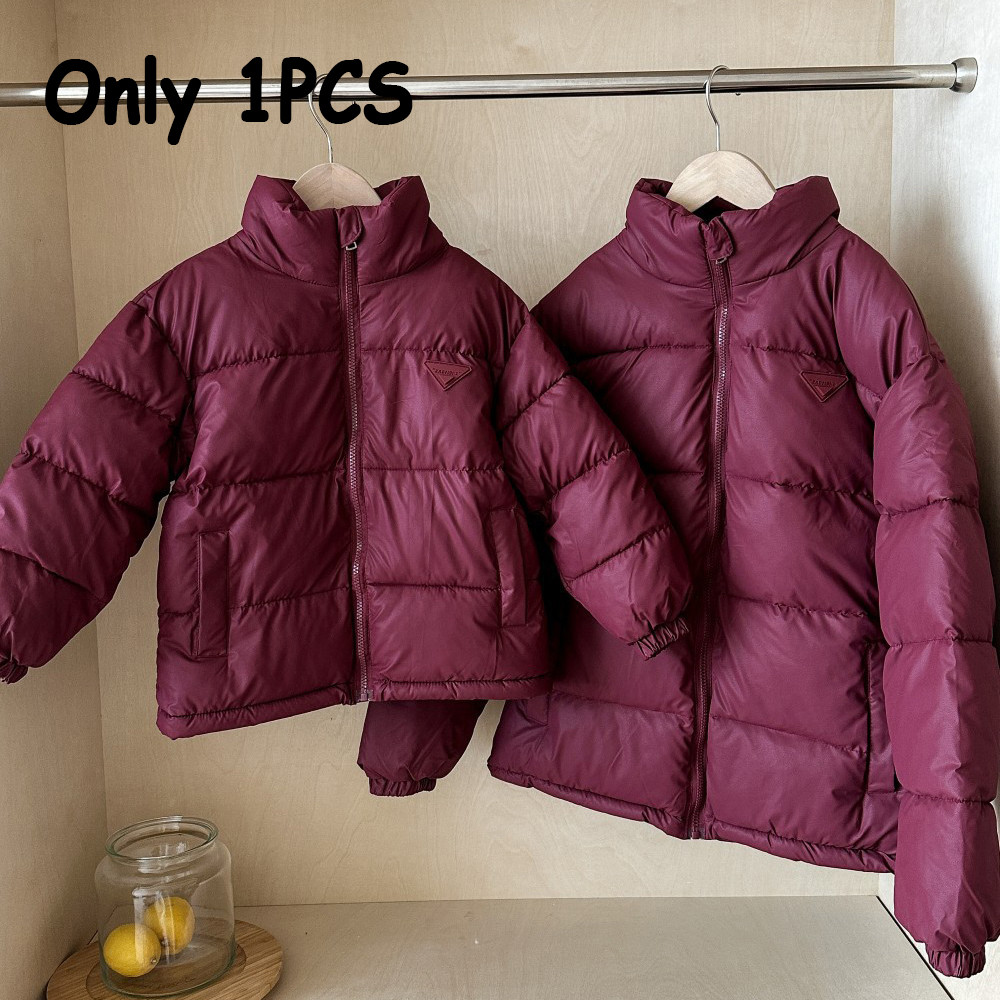 Family Matching Outfits, Waterproof Down Jacket, Thicken Warm Parkas for Boys and Girls, Solid Sheepskin Fabric