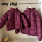 Family Matching Outfits, Waterproof Down Jacket, Thicken Warm Parkas for Boys and Girls, Solid Sheepskin Fabric