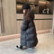 Kids Waterproof Heat Parka, Winter Clothing For Girls, Overknee Length Down Jacket with Hood