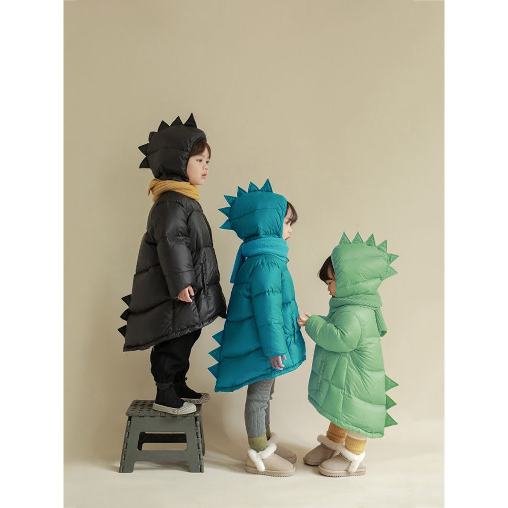 Winter Autumn Kids Dinosaur Parka Down Coat Jacket Windproof Thicken Children Warm Down Snowsuit Toddler Girl Boy Parkas Outerwe