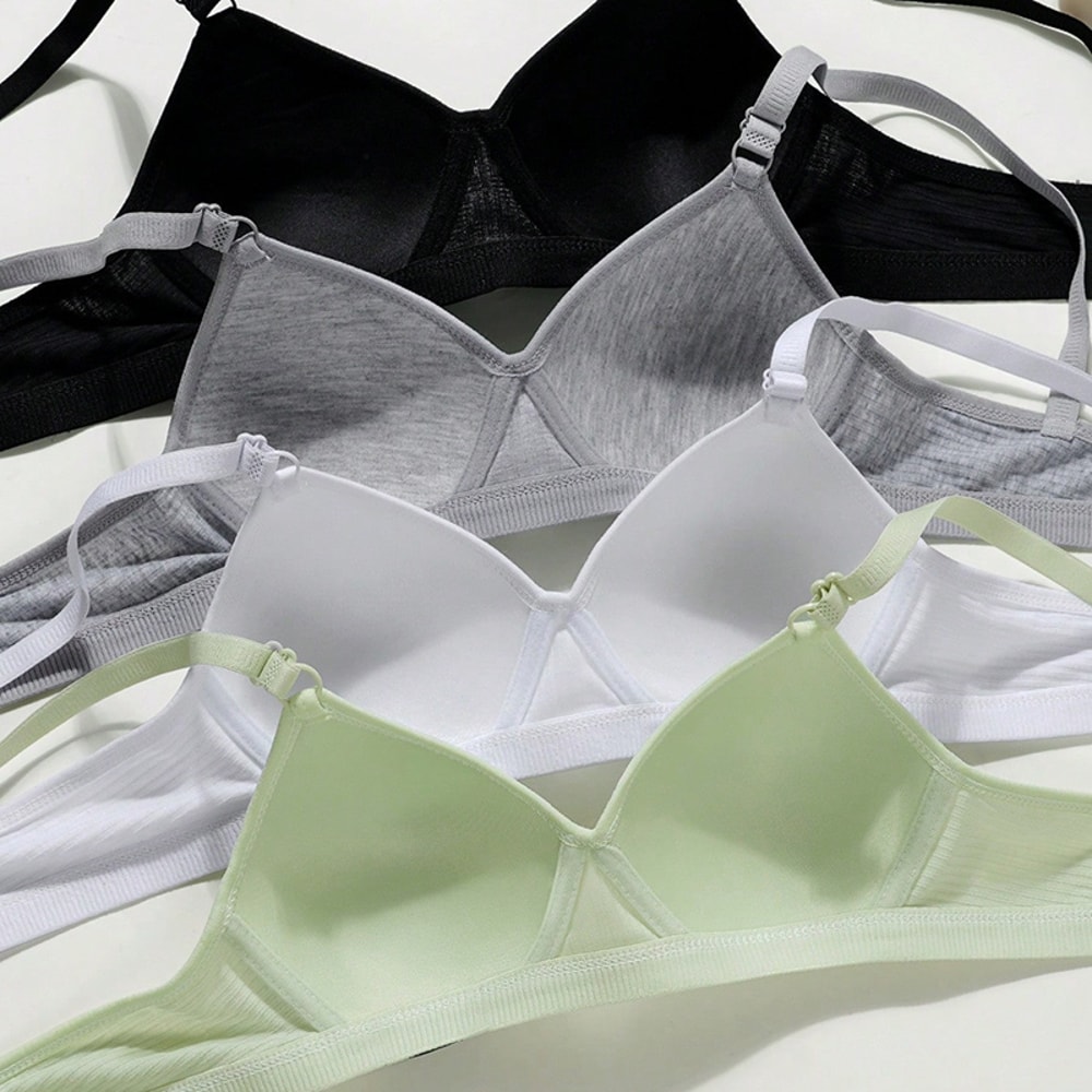 FallSweet Women's Wireless Bra, Seamless Comfort Bra, V-Shaped Gathering, Everyday T-Shirt Bra