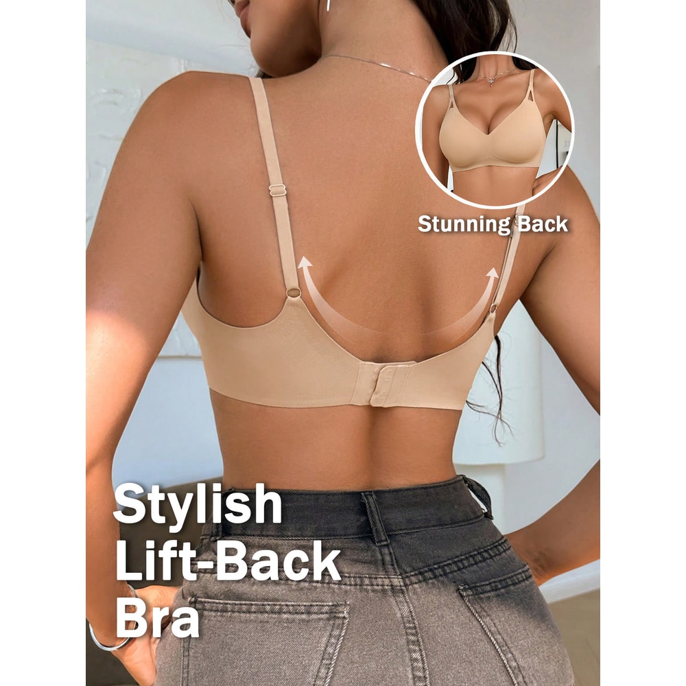 Everyday Bra, 1PCS Wireless Support, Breathable Elastic for Daily Travel