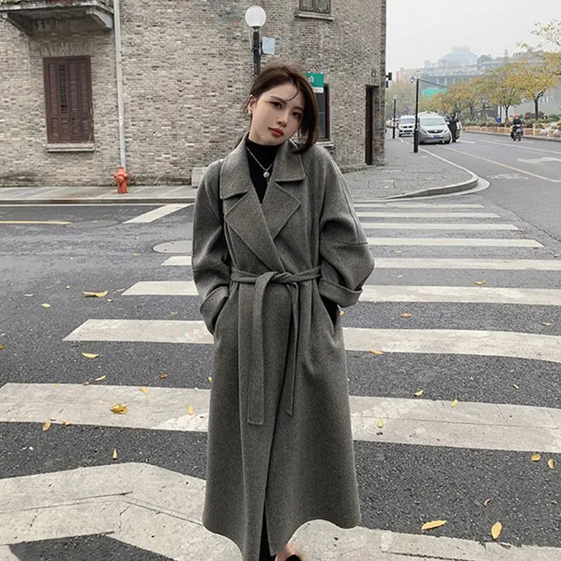 Versatile Women's Woolen Coat, Plus Size Tweed Outerwear, Medium Length Autumn Winter Fashion, New Hot Sale
