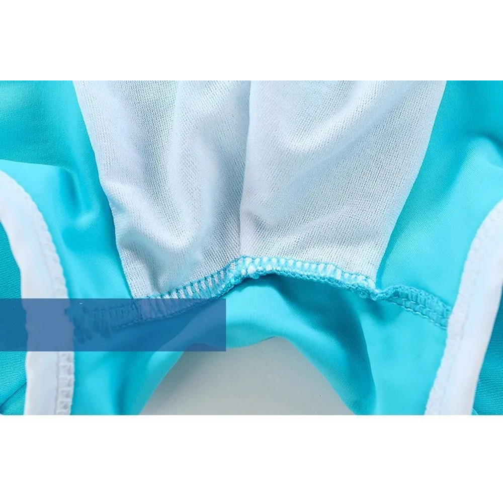 Breathable Fabric Double Insured Swimsuit Pants Pleated Elastic Waist Trunks For Men And Women 2