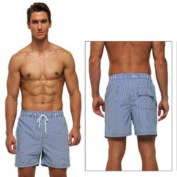 mens beach shorts, summer surf swimwear, fitness workout trunks with pockets, sportswear pants