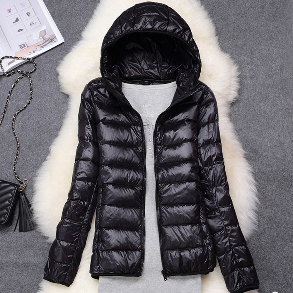 Women Puffer Jacket Ultra Lightweight Packable Hooded Down Coat New Spring Autumn 2025 0