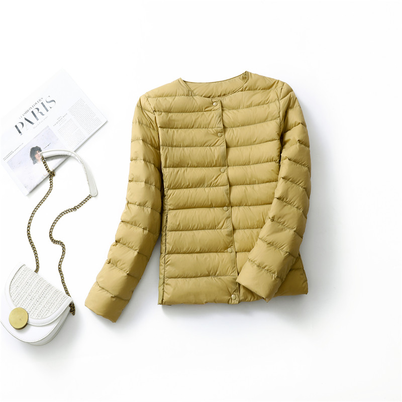 Ultra Lightweight Packable Puffer Coat Womens Slim Jacket Warm White Duck Down Autumn Winter 8