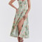 Women Summer Casual Midi Dress Floral Print Sling Dress Fashion Backless And Sleeveless Design 2