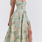 Women Summer Casual Midi Dress Floral Print Sling Dress Fashion Backless And Sleeveless Design 3