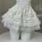 Women's Sweet White Fluffy Mini Skirt, High Waist Ballet Style, Fashionable Polyester Fiber Half Length Skirt