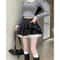 Pure Desire Aesthetic Skirt for Women, High Waisted, A Line Short Spring Skirt, with Lace Bow Trim and Pleats