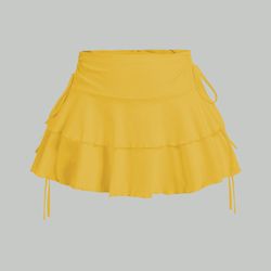 casual and fashionable half skirts, women's short skirts for spring, summer, and autumn, soft milk silk
